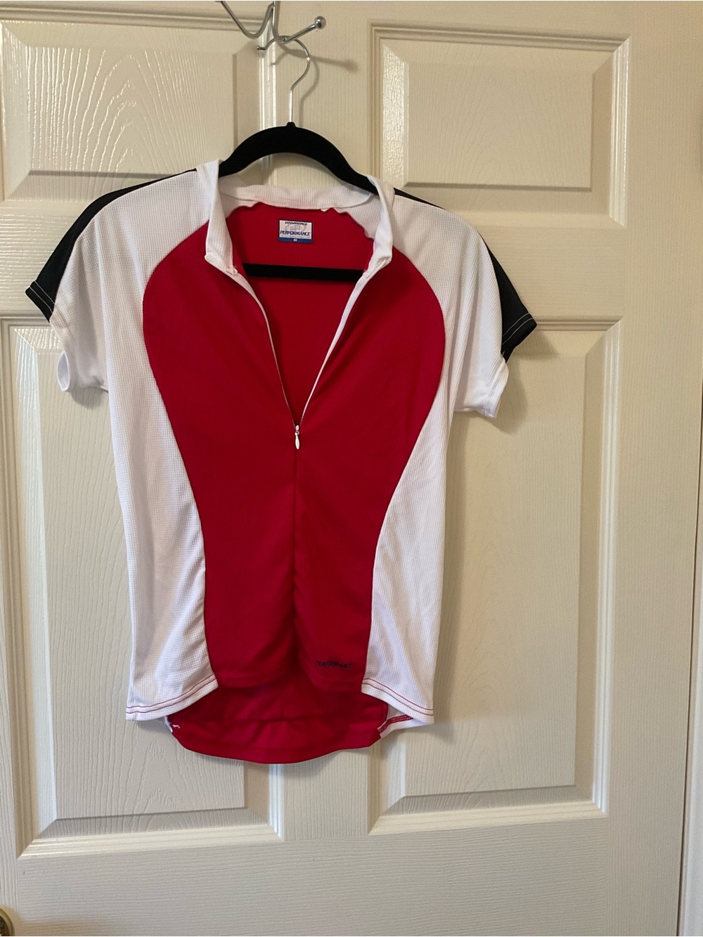Women's Red & White Cycling Jersey by Performance